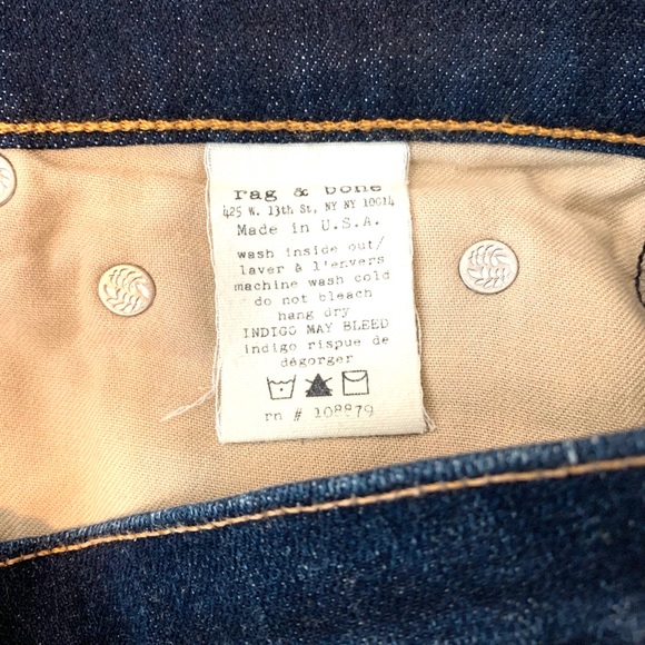 Rag and Bone Skinny Dorset Jeans Blue 28 - Picture 9 of 13